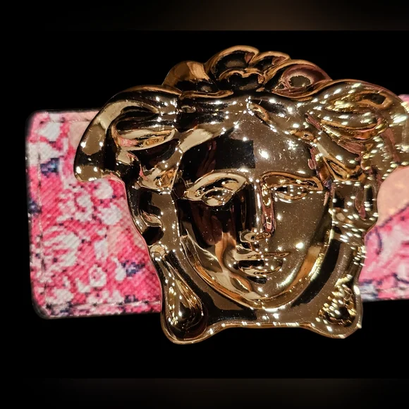 Versace Acid Bouquet Reversible Leather Belt - Unisex display picture 1